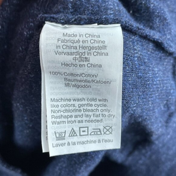 J.Crew Mercantile Mens Navy Blue Lightweight Cotton Pullover Size L 4300 - Picture 4 of 8
